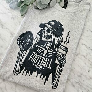 Football mom shirt skull skeleton cute popular halloween fall